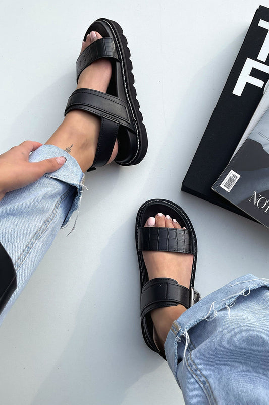 Ryder Chunky Sandals - Black