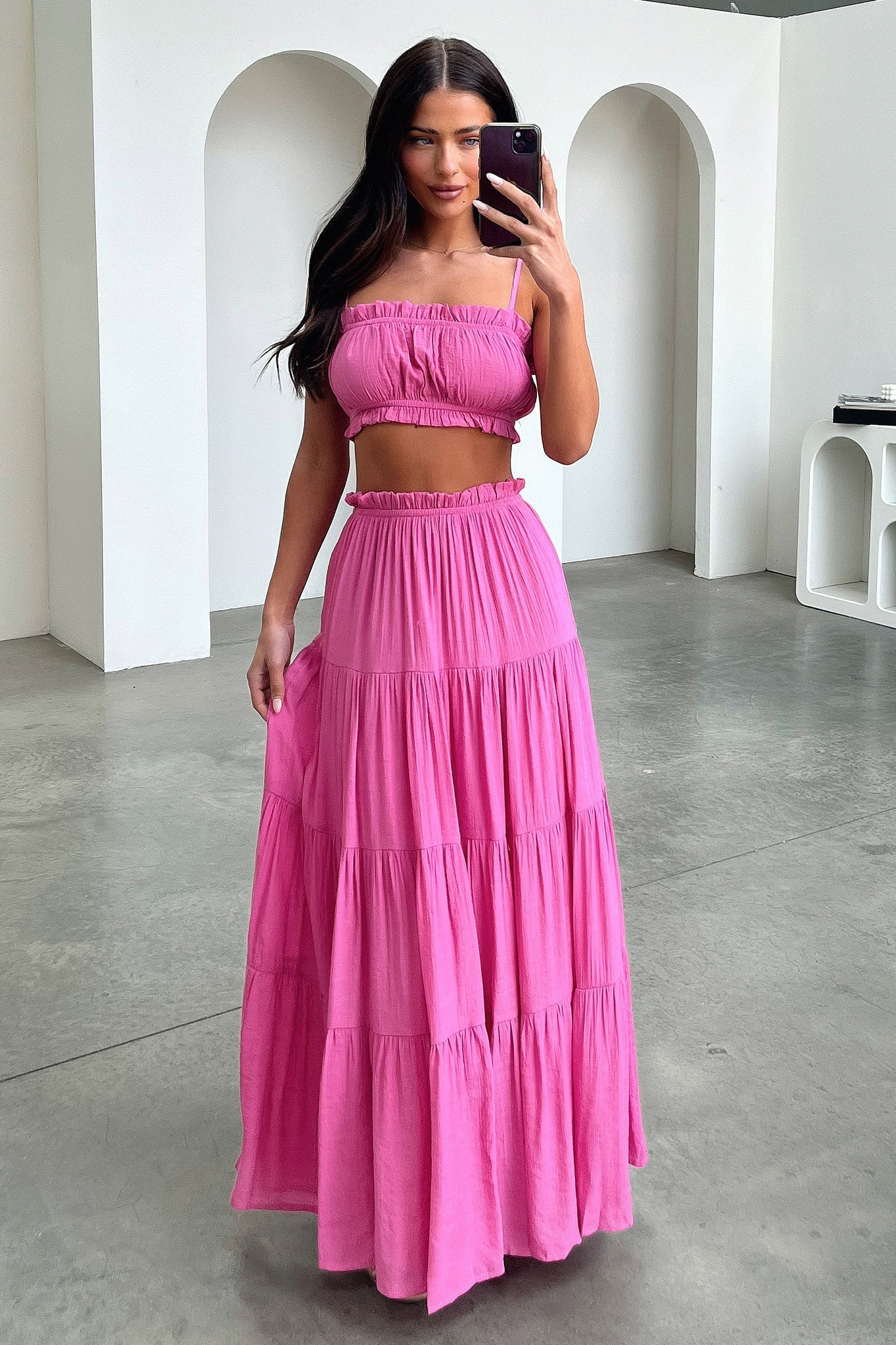 Colipso Maxi Skirt - Pink