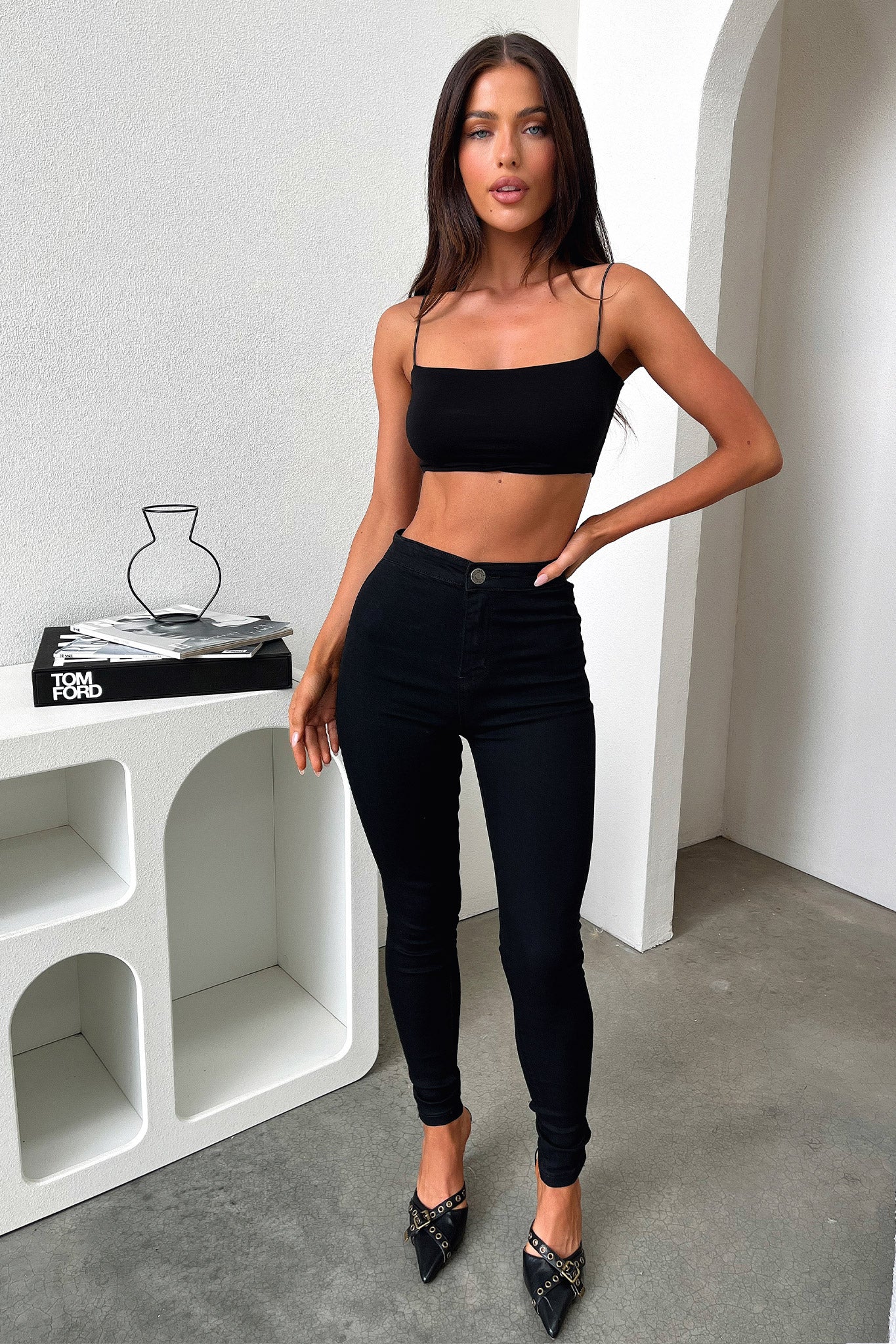 Arrah Skinny Leg Jeans - Black