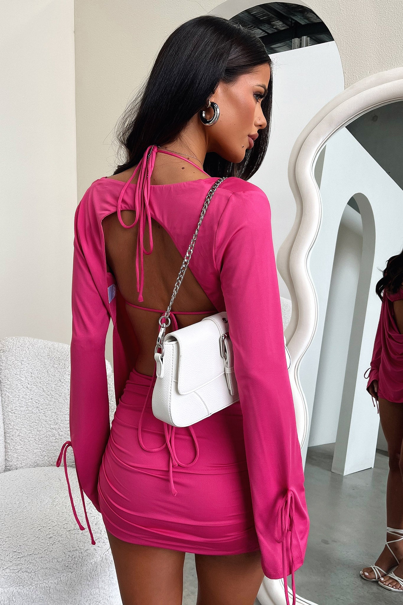 Cardi Top and Bikini - Hot Pink
