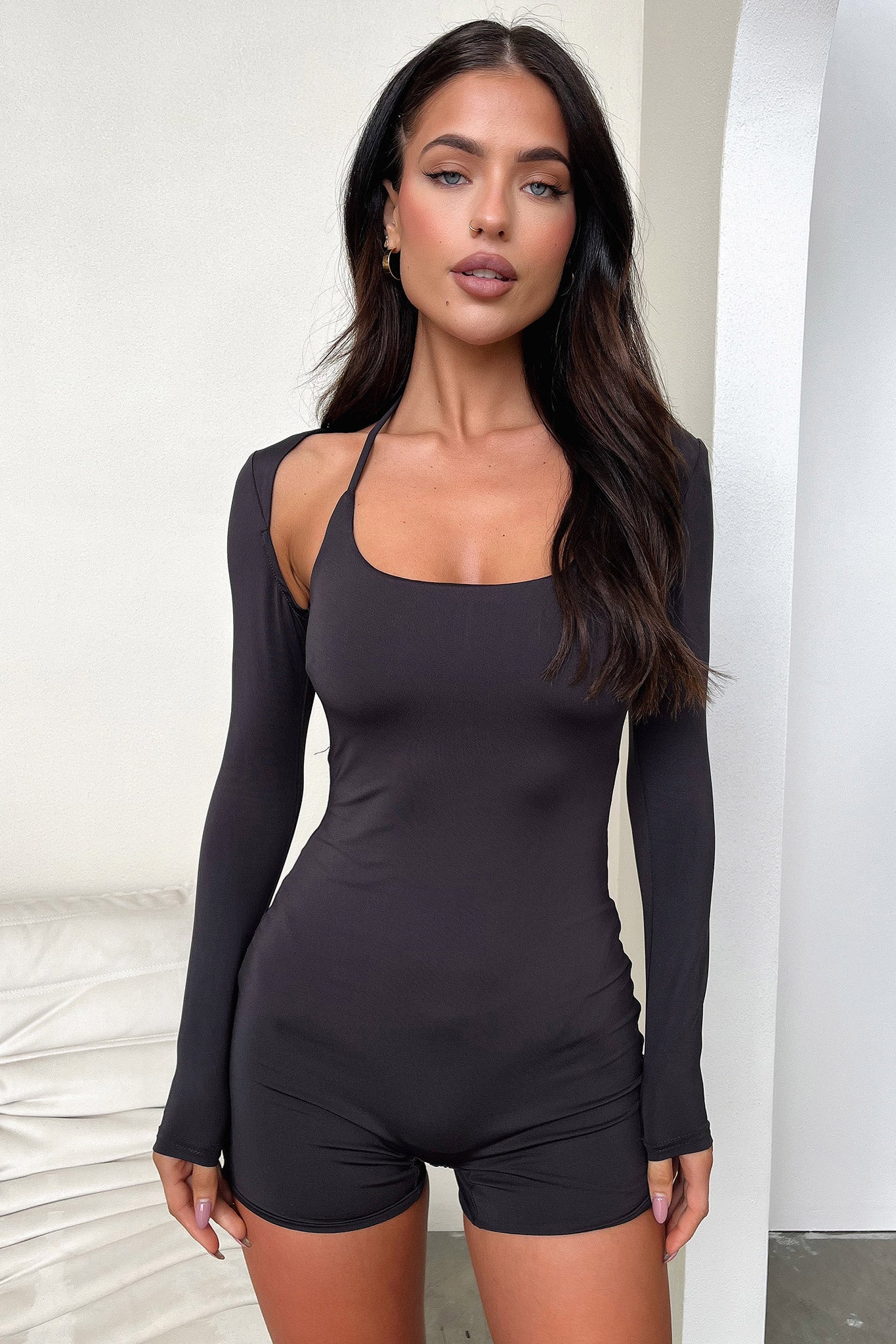 Huxley Romper - Charcoal