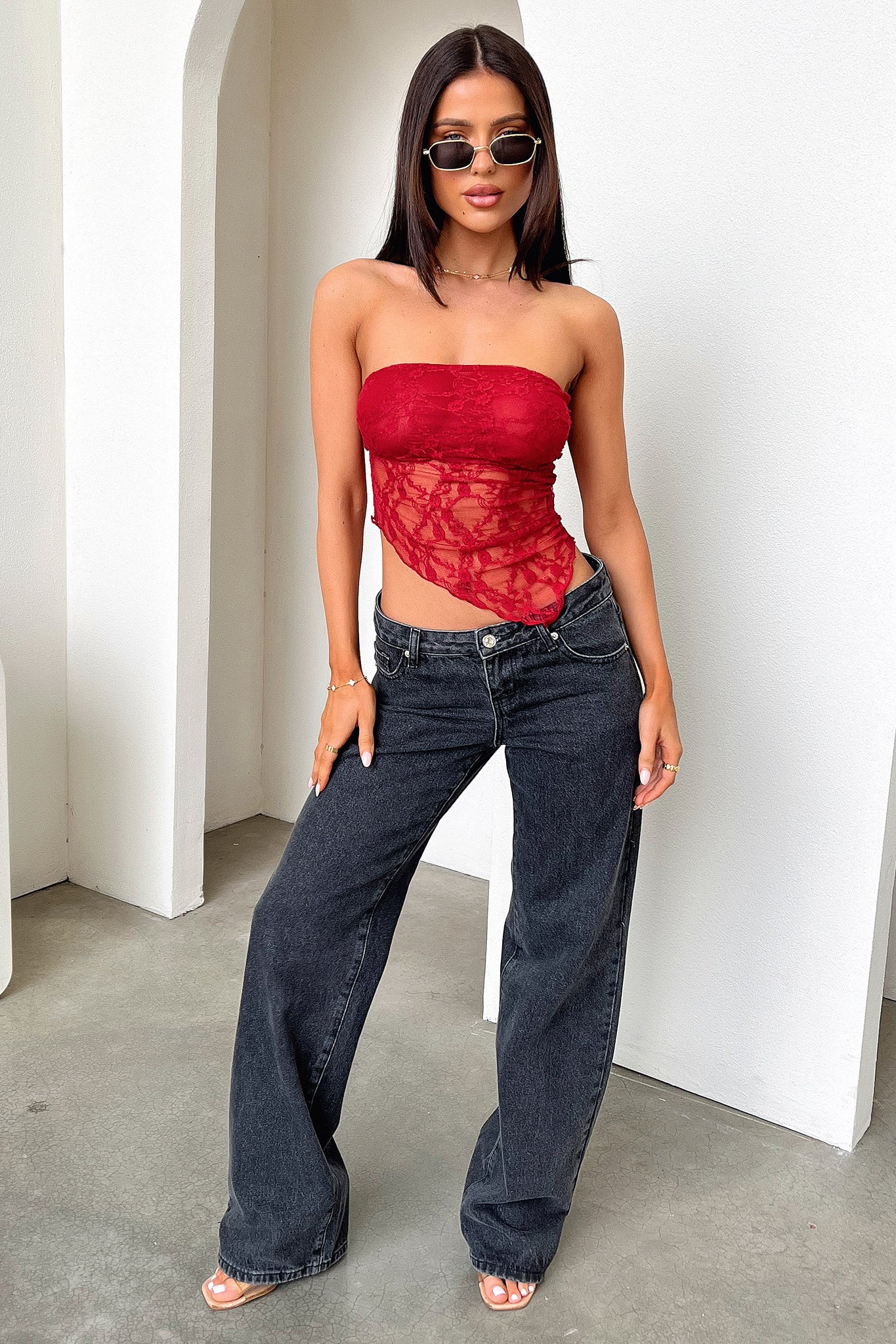 Maddison Top - Burgundy