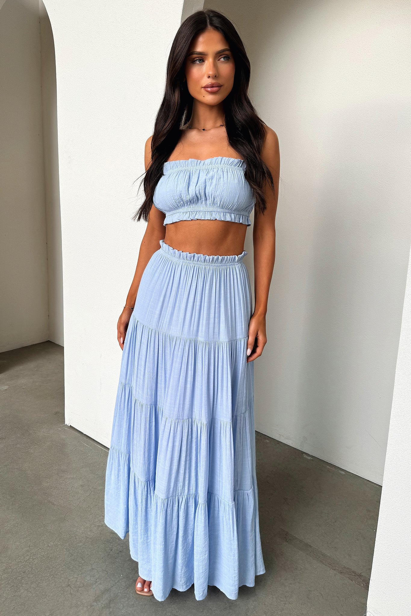 Selina Crop - Baby Blue