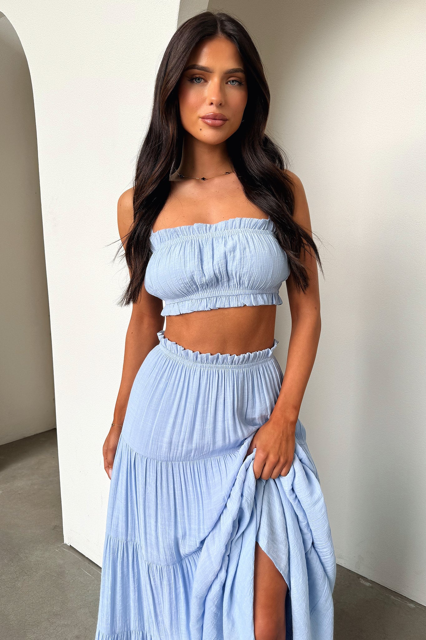 Selina Crop - Baby Blue