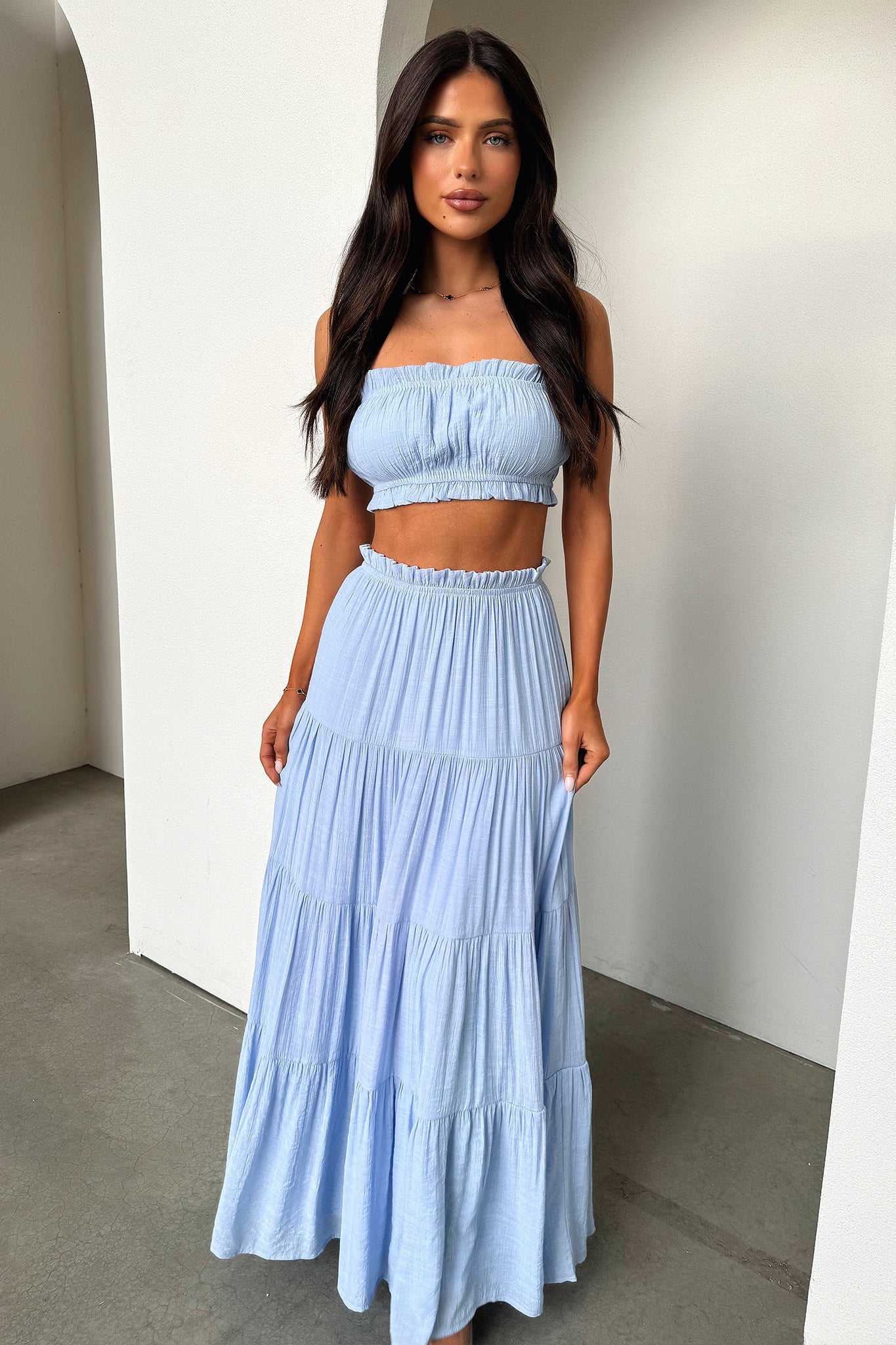 Selina Crop - Baby Blue