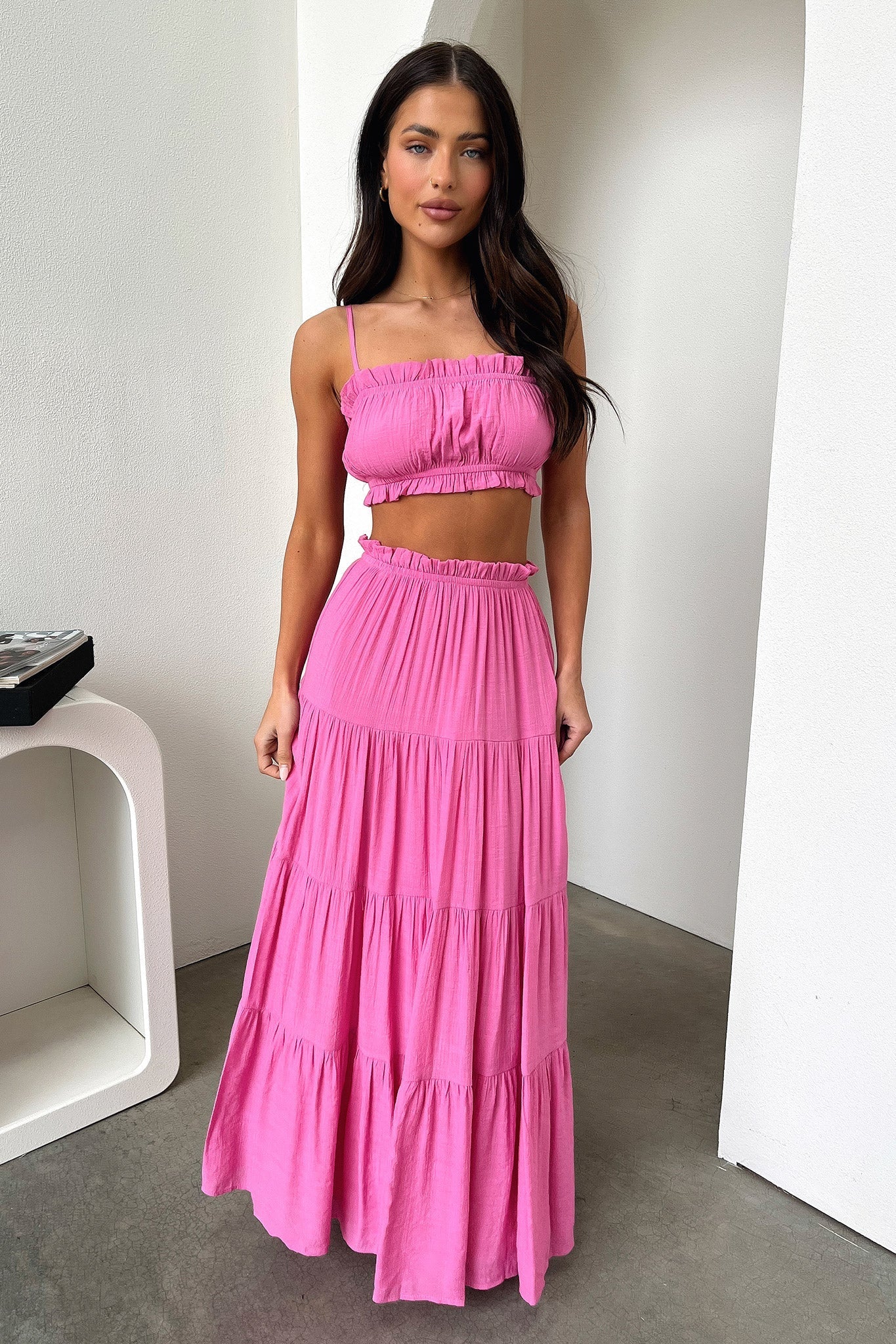 Selina Maxi Skirt - Pink