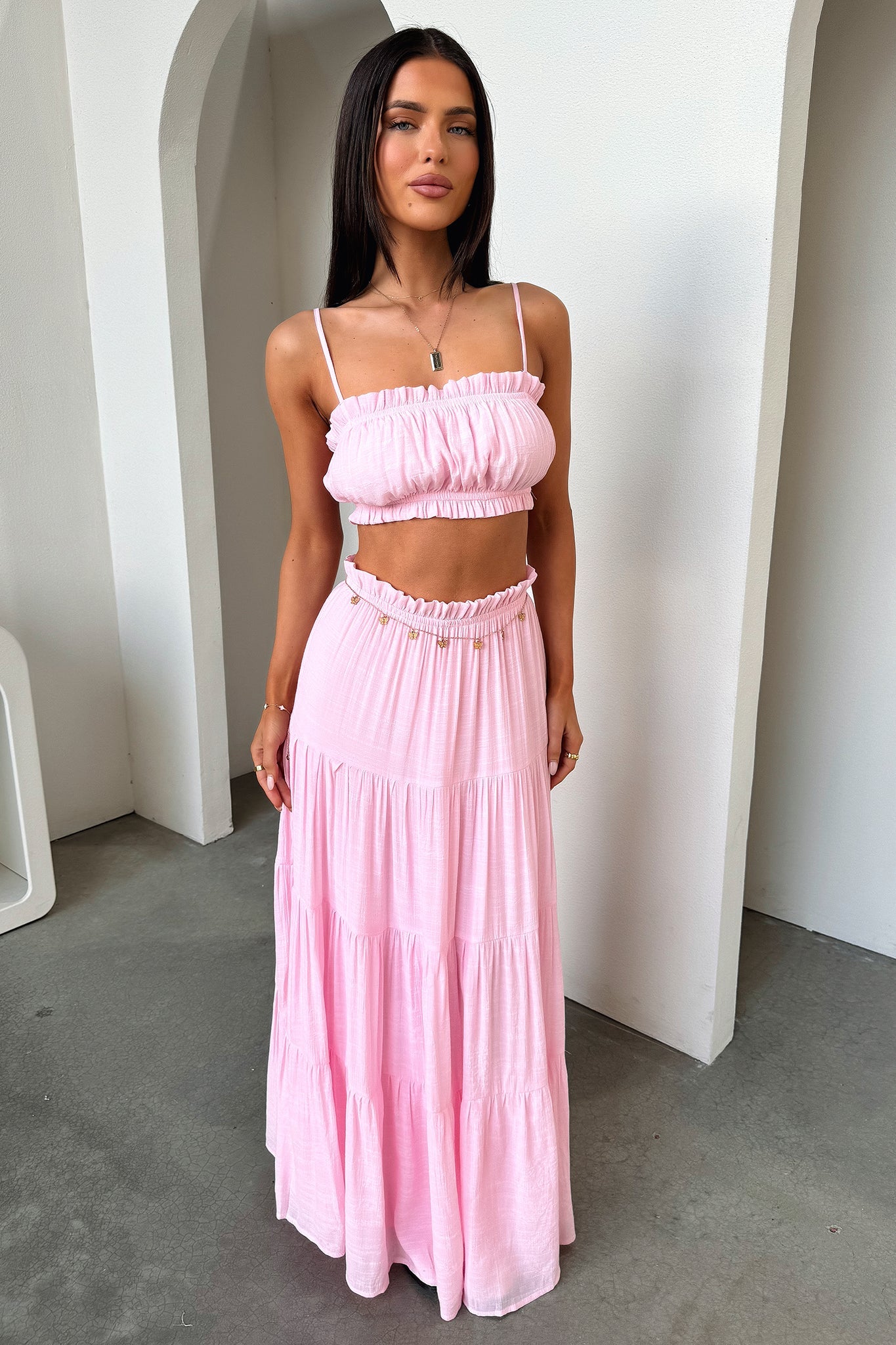 Selina Crop - Baby Pink