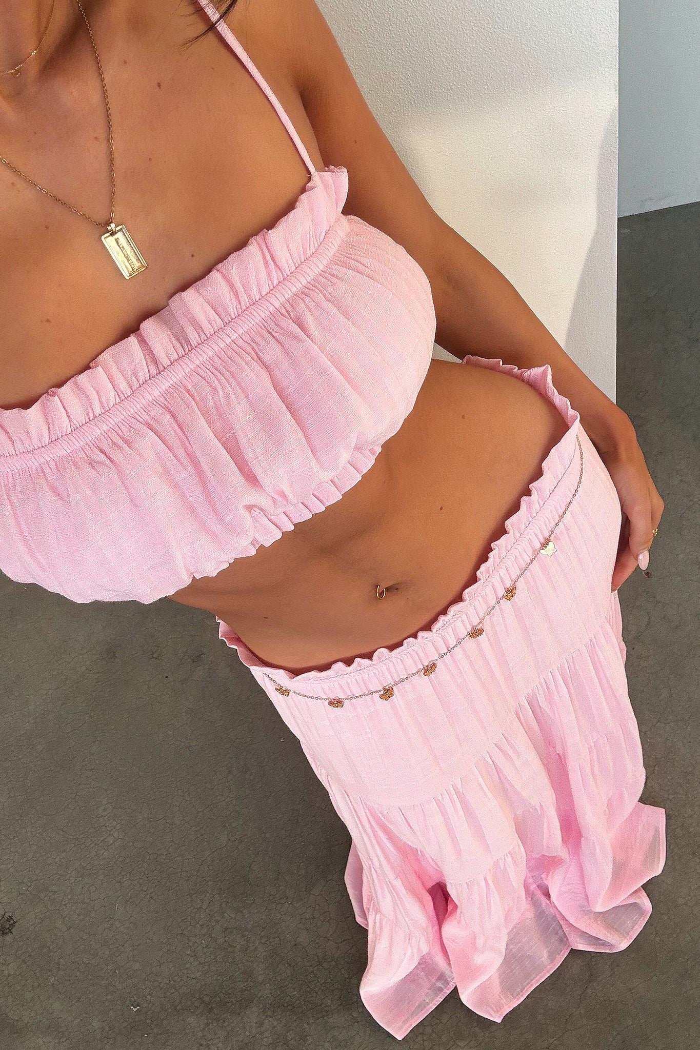 Selina Crop - Baby Pink