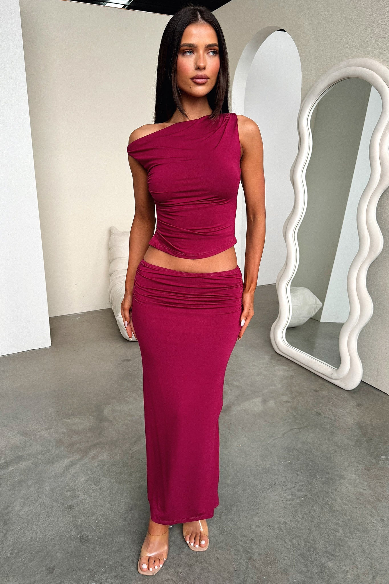 Vamika Top - Burgundy